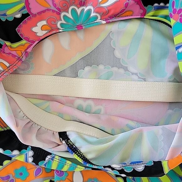 Spunk Wear Bright Retro Floral Flower Athletic Activewear Dress - Size Small - Picture 6 of 15